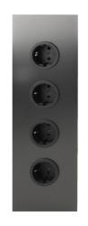 Indux Corner Еnergiezuil met 4 Stopcontacten Randaarde Gun metal 1208972290