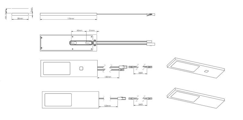 Indux Solin Keuken Opbouw Multi Tone LED Set 4 Spots x 3.6 W Aluminium 1208972342