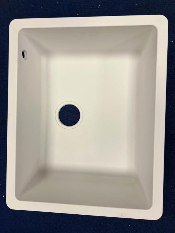 OUTLET Licht beschadigd GraniteMy Tradition landelijke tussenbouw gootsteen granieten spoelbak 60x48 cm wit farmhouse onderbouw en vlakbouw 1208972433