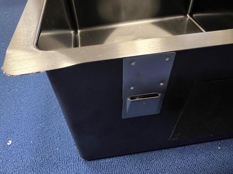 OUTLET Hoeken gebogen Pure.Sink Exclusivo Gun metal spoelbak 34x40 cm 10mm radius onderbouw, vlakbouw en opbouw 1208972446