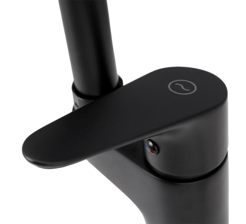 Aquanello Casa Keukenmengkraan Zwart met Bovenhendel BL-1202-CS