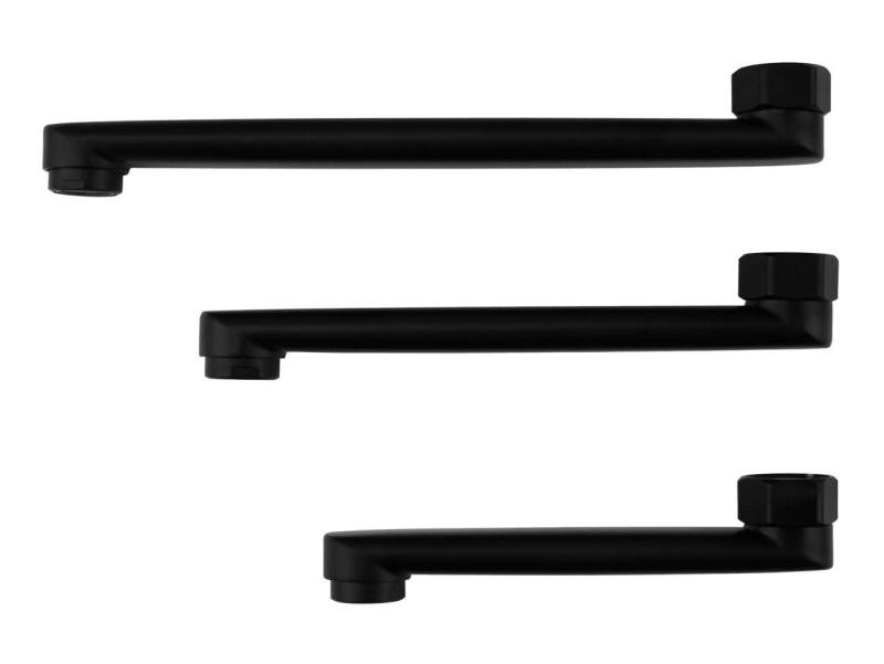 Aquanello Casa Eenhendel Keuken Muurkraan Zwart met uitloop 20 cm BL-1420-CS