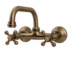 Aquanello Heritage Ascot Klassieke Keuken Muurkraan Boven Uitloop Brons BN-4110-HA