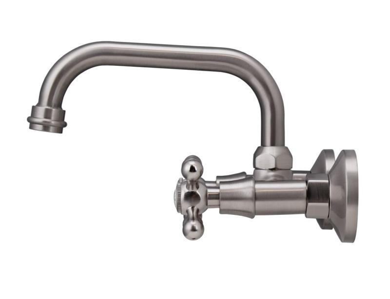 Aquanello Heritage Ascot Klassieke Keuken Muurkraan Boven Uitloop RVS NB-4110-HA