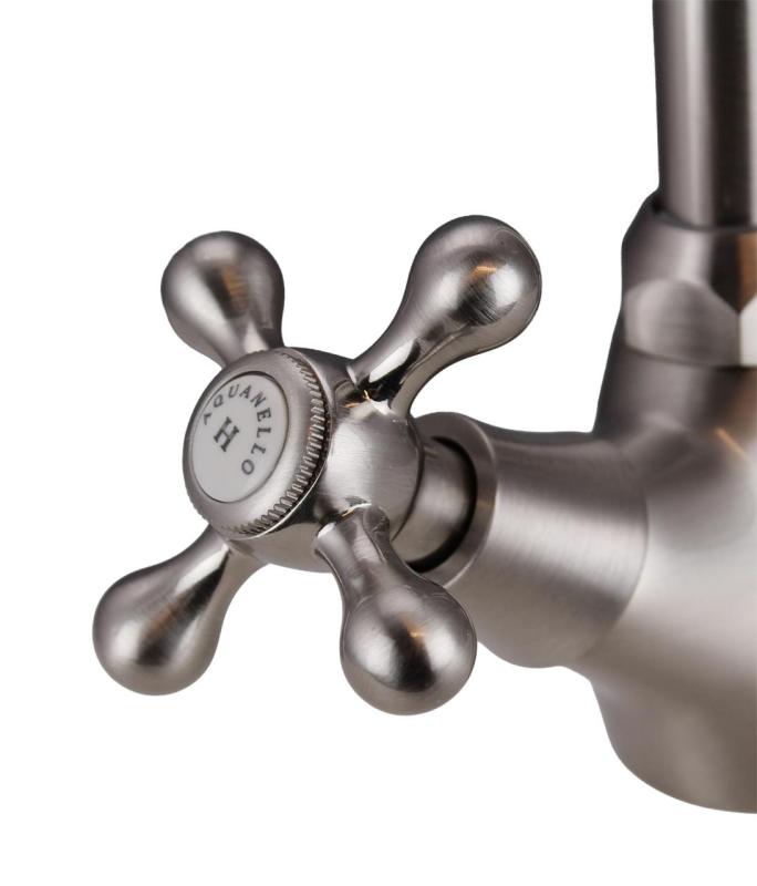 Aquanello Heritage Ascot Klassieke Keuken Nostalgische Keukenkraan RVS NB-4004-HA