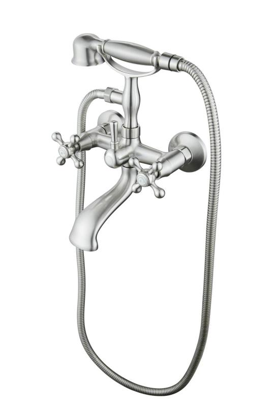 Aquanello Heritage Ascot Klassieke Opbouw Badkraan met Sterknoppen Chroom inclusief Handdouche CR-3002-HA
