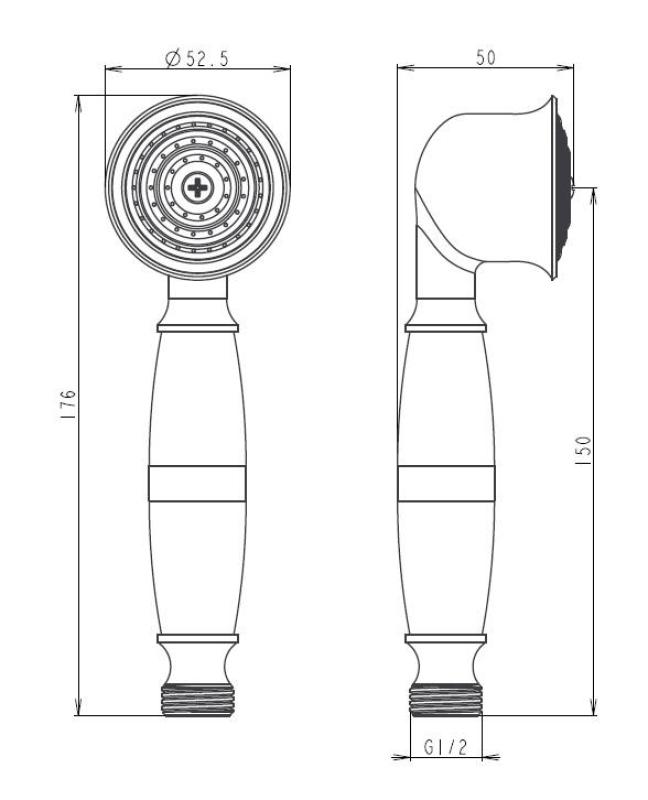 Aquanello Heritage Collection Klassieke Handdouche RVS NB-9001-HC