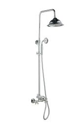 Aquanello Heritage Ascot Klassieke Doucheset Opbouw Douchekolom Chroom CR-2003-HA