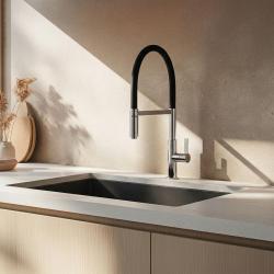 Ausmann Lavea Chroom Keukenkraan met Draaibare en Flexibele Uitloop 1208972568