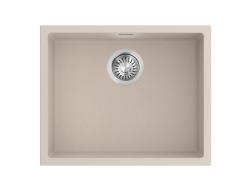 Pure.Sink Eternal Quartz Beige Spoelbak 50x40 cm Onderbouw en Opbouw met RVS plug