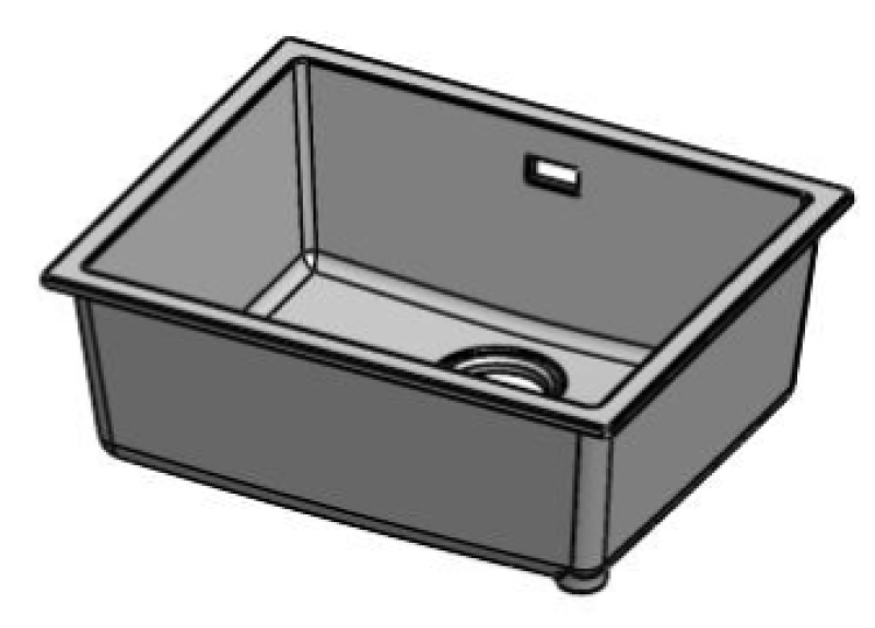 Pure.Sink Eternal Quartz Beige Spoelbak 50x40 cm Onderbouw en Opbouw met RVS plug