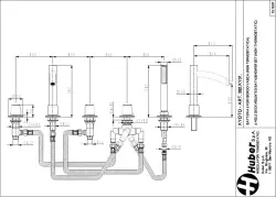 Huber Kyoto badmengkraan badrandmontage met handdouche 262KY01HCR 