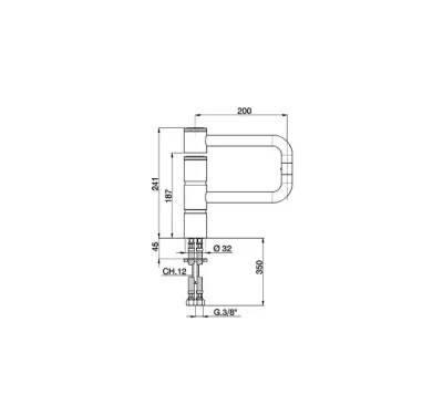 Cisal Keukenkraan Cucina Chroom  LC00053021