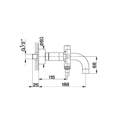 Cisal Barcelona Opbouw badmengkraan Chroom BA00013321