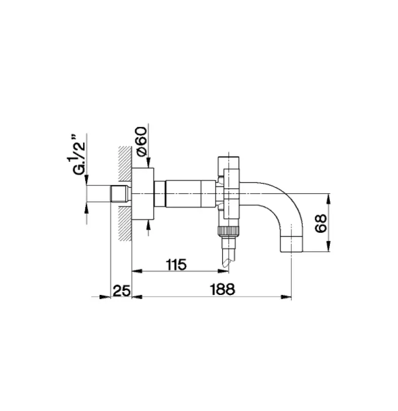 Cisal Barcelona Opbouw badmengkraan Chroom BA00013321