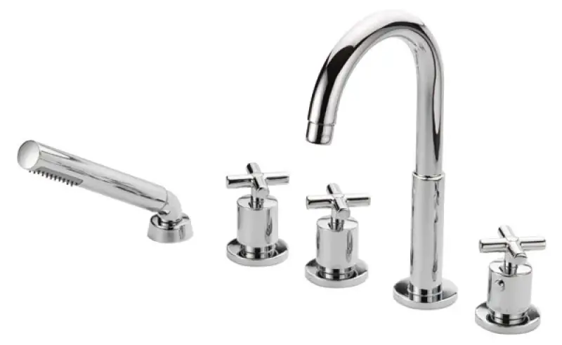 Huber Suite 5-gats badkraan voor badrandmontage 162ST01H