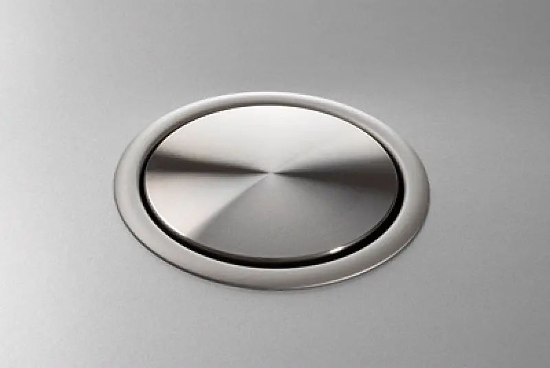 EVOline Port 3 Verzinkbare contactdoos penaarde RVS deksel