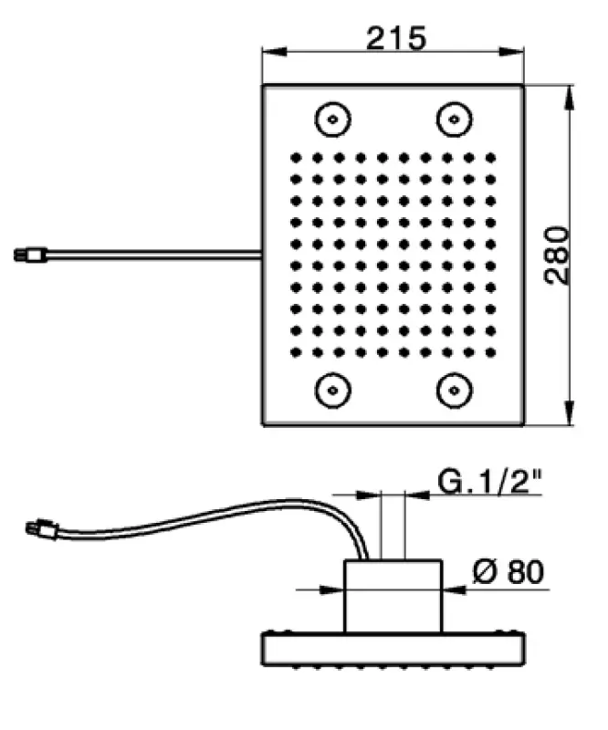 Cisal Drops Regendouche met LED multi kleuren DS016150