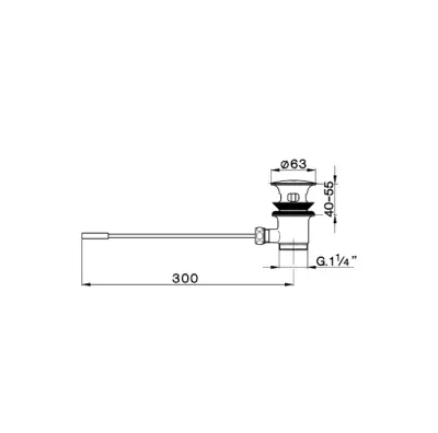 Cisal Pumpy Automatische Afvoerplug Chroom ZA00580021