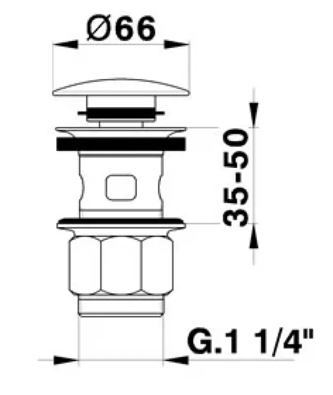 Cisal Pumpy Afvoerplug 1 1/4 ZA001620