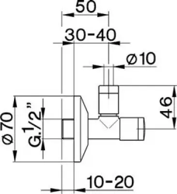 Cisal Pumpy Hoekstopfilterkraan ZA002900