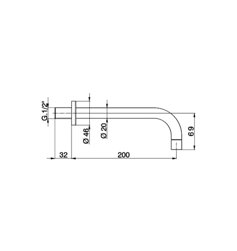 Cisal Barcelona Quad Baduitloop 200mm chroom ZA00325021