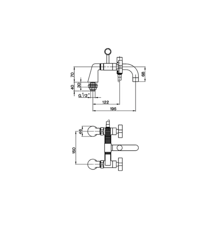Cisal Barcelona Opbouw badmengkraan chroom BA00009021