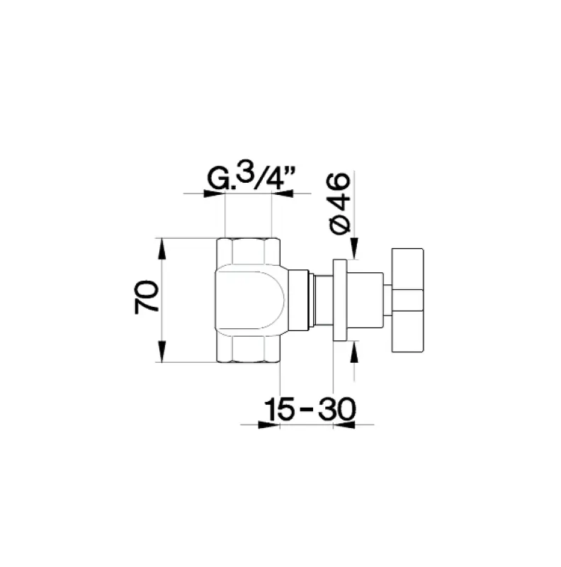 Cisal Barcelona inbouw stopkraan Chroom BA00030321